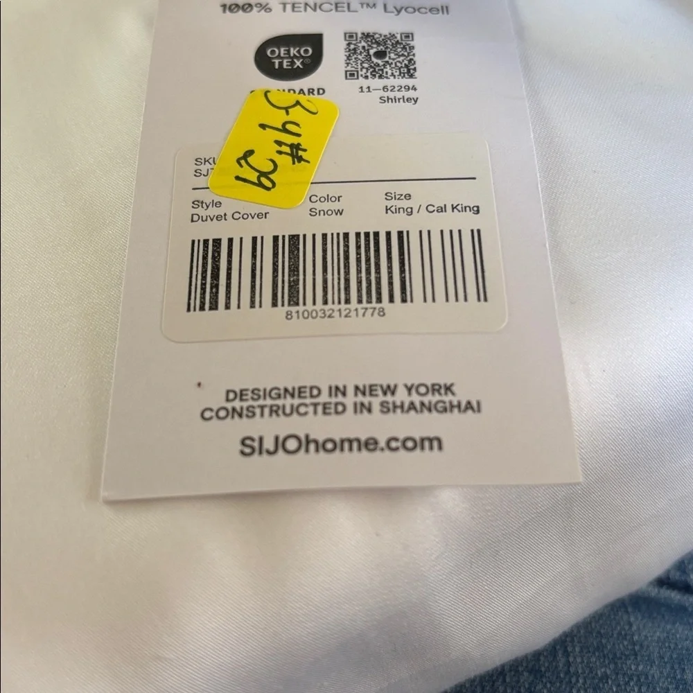 SIJO AiryWeight Tencel Duvet Cover, 100% Lyocell  (Snow, King/Cal King 106